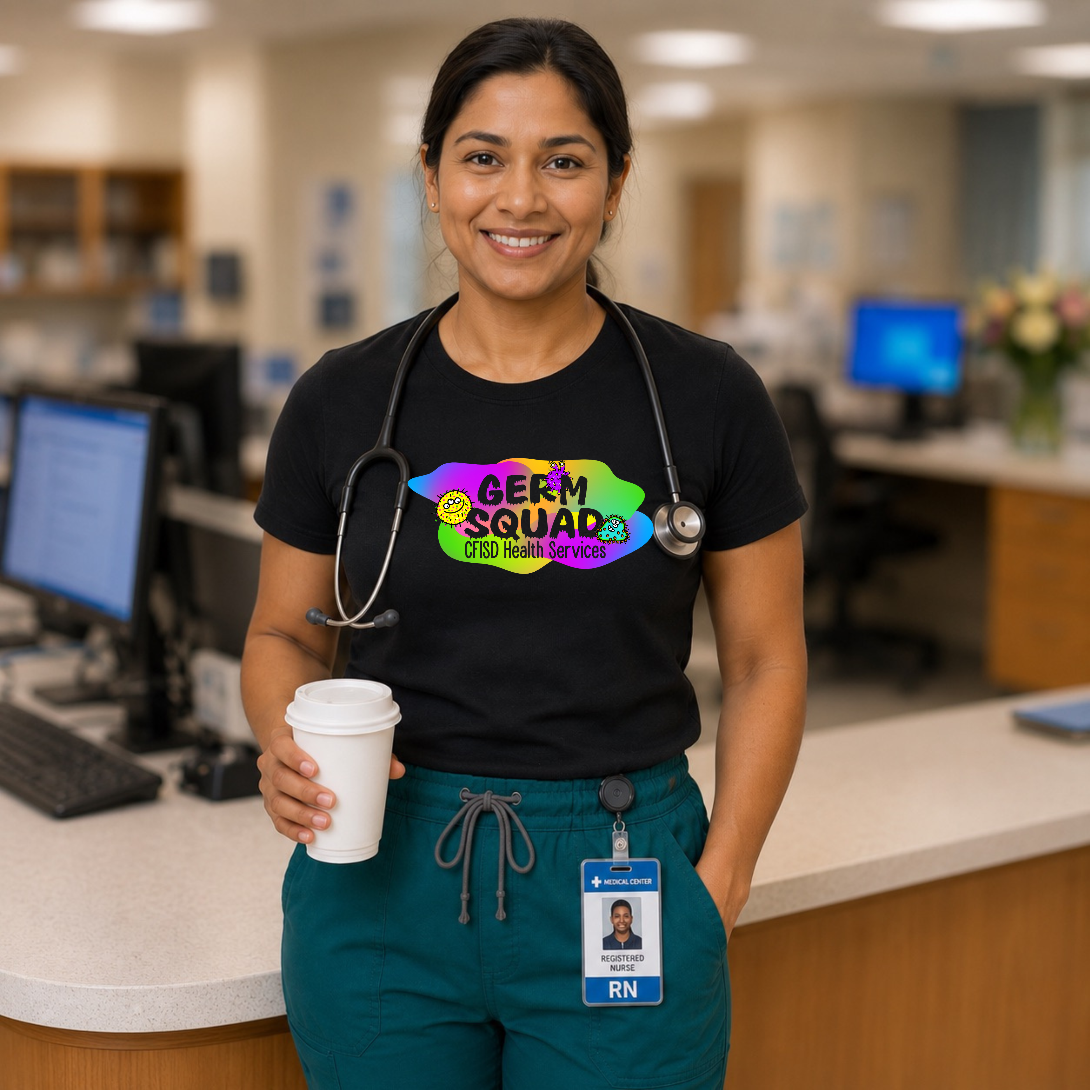 Ladies' fit - CFISD Health Services - Germ Squad tee