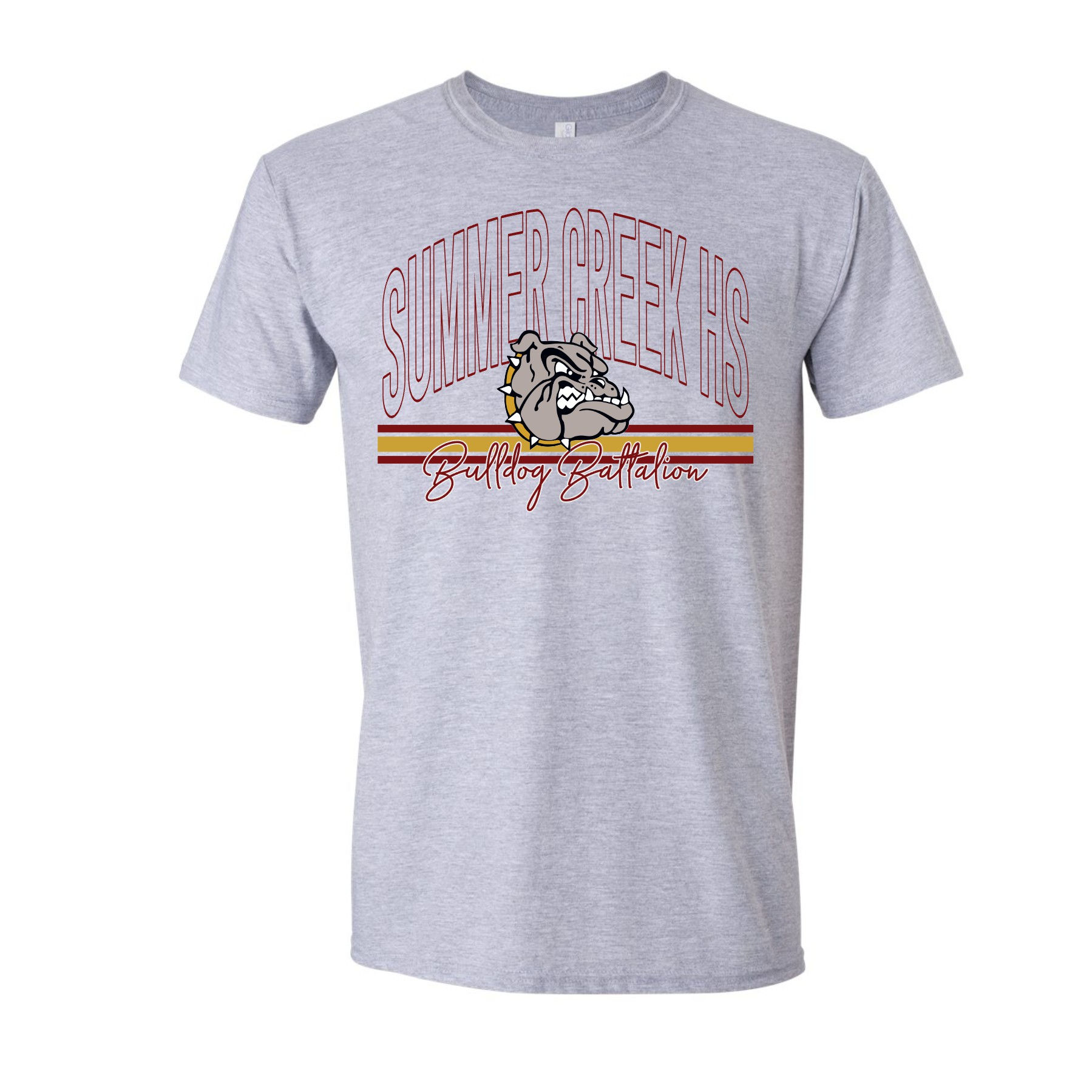 Summer Creek HS Bulldog Battalion tee - Sport Gray