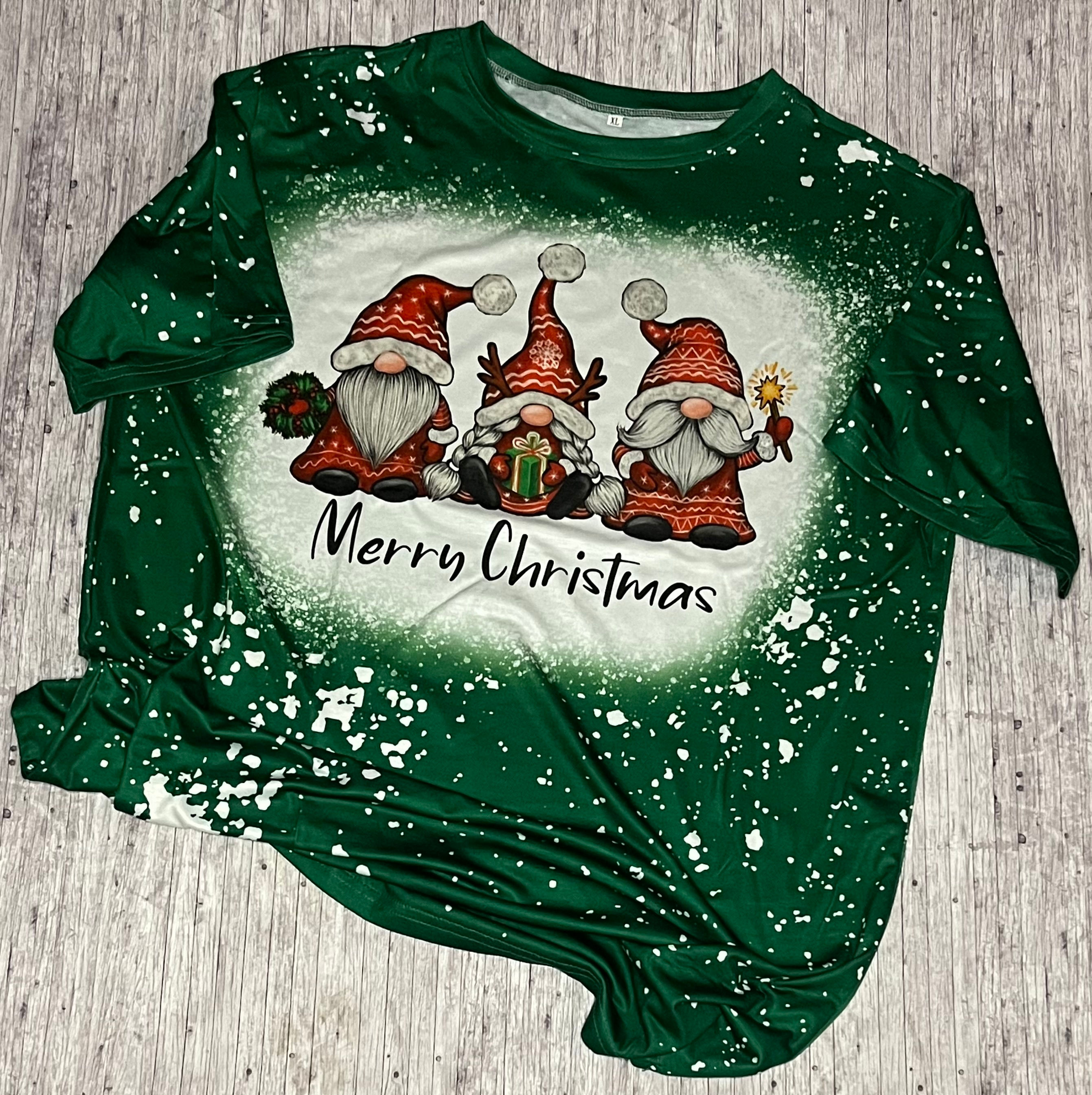 Merry Christmas Santa Gnomes, short sleeve tee