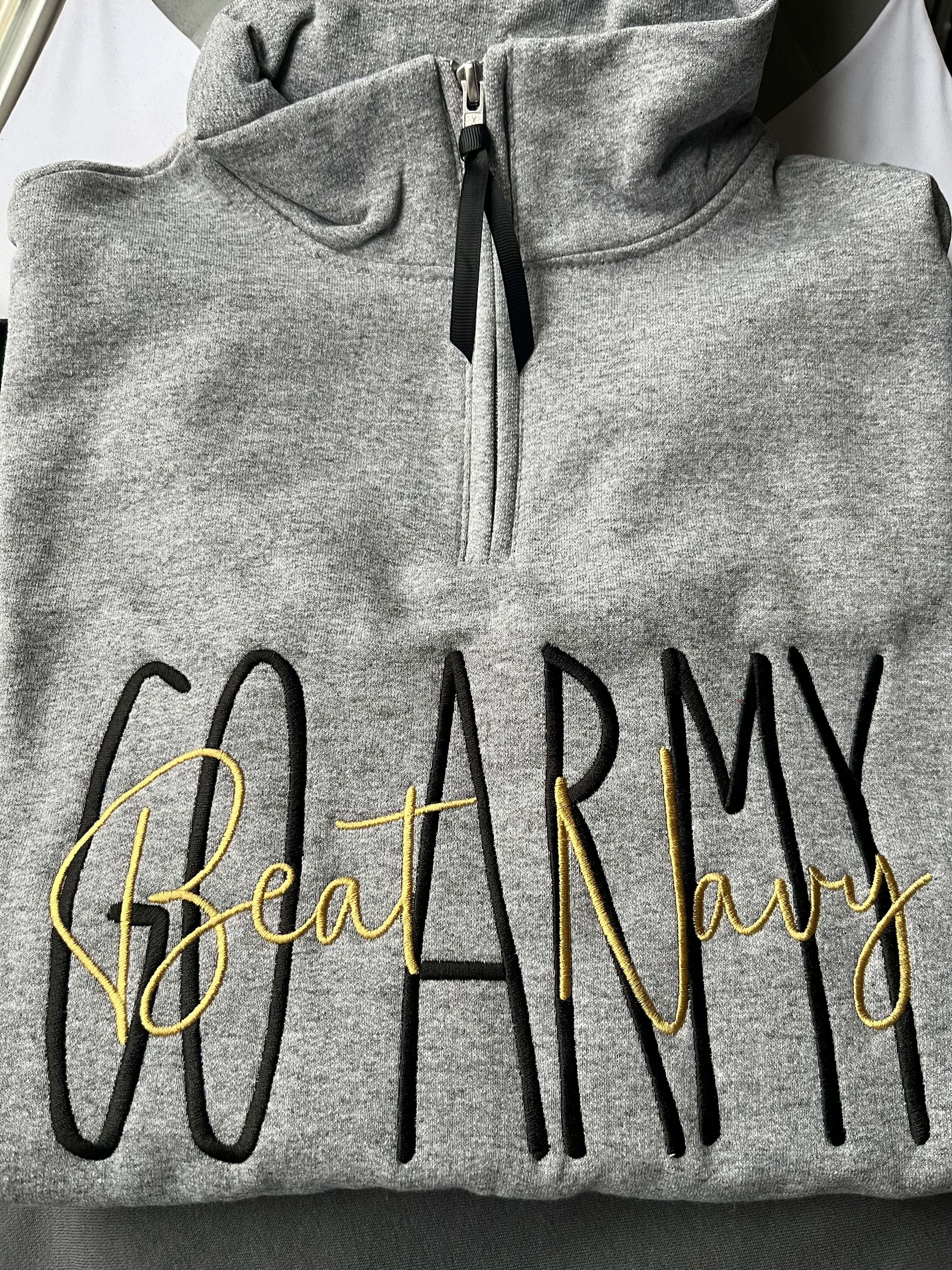 Custom Embroidery - Quarter Zip Sweatshirt