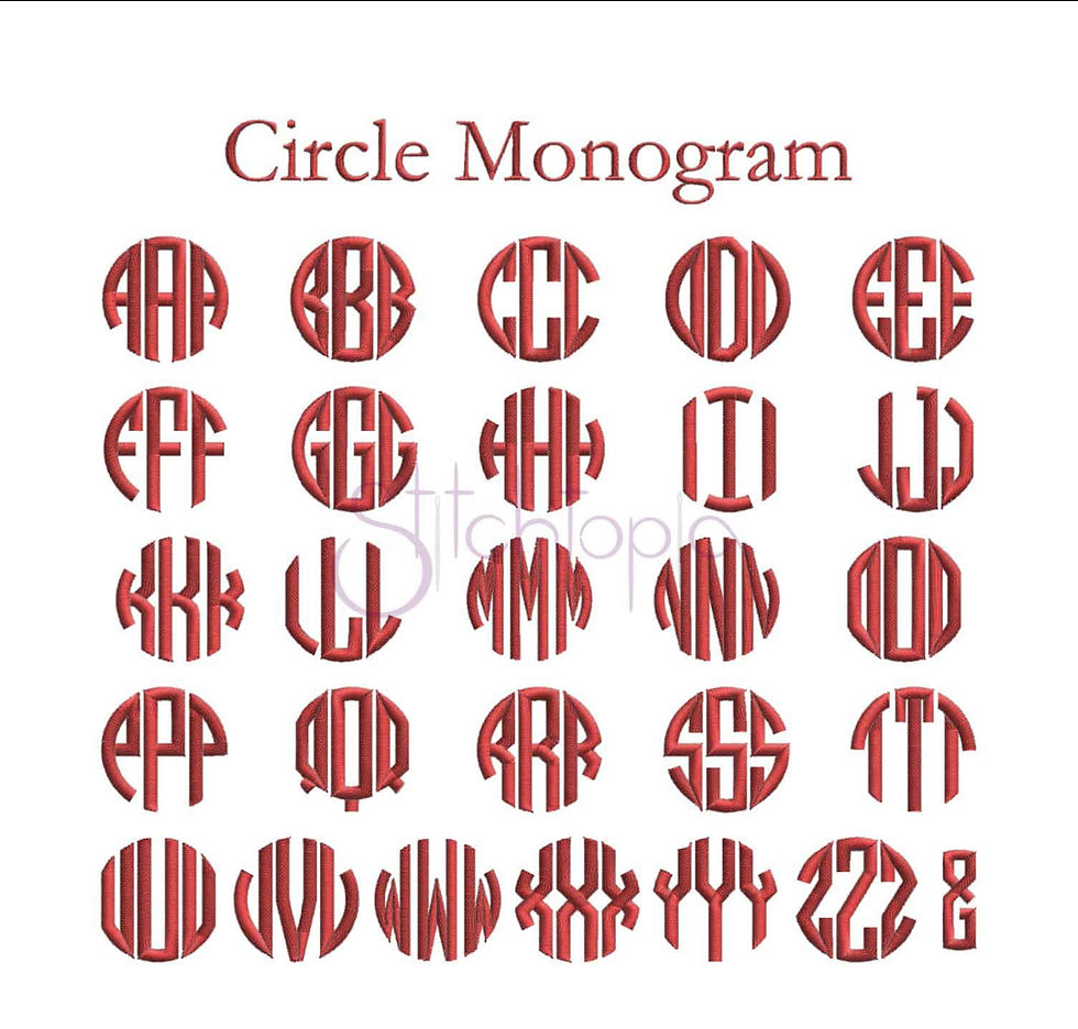 Thumbnail: Custom MONOGRAM Embroidery
