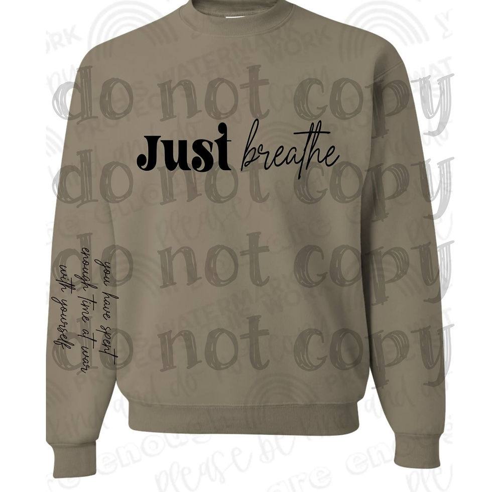 Thumbnail: Just breathe crewneck sweatshirt