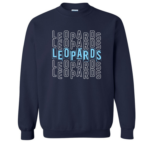 Leopards Staggered Letters Sweatshirt | RabbleSpiritWear