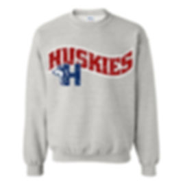 Wavy Huskies tee or sweatshirt with distressed finish