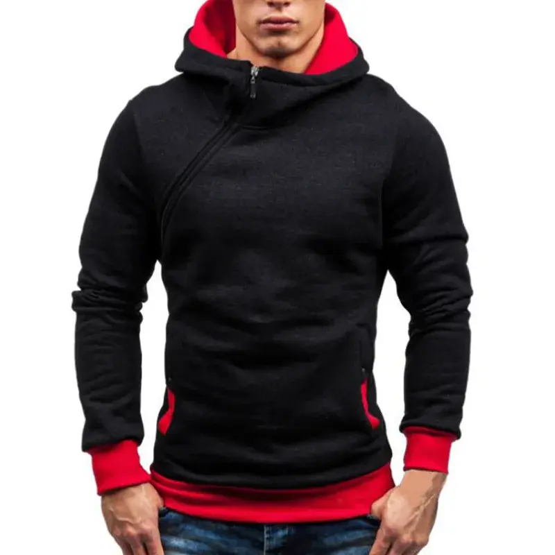 Thumbnail: Hoodies Diagonal Zipper