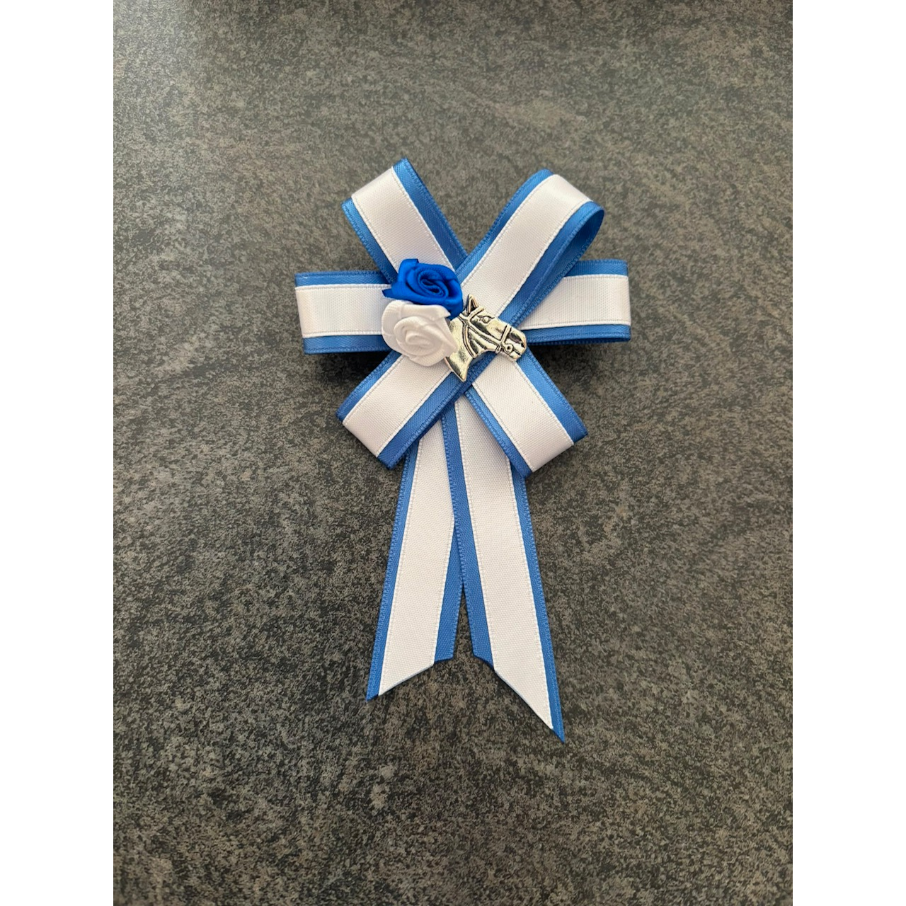 Child Size Blue & White Rosette