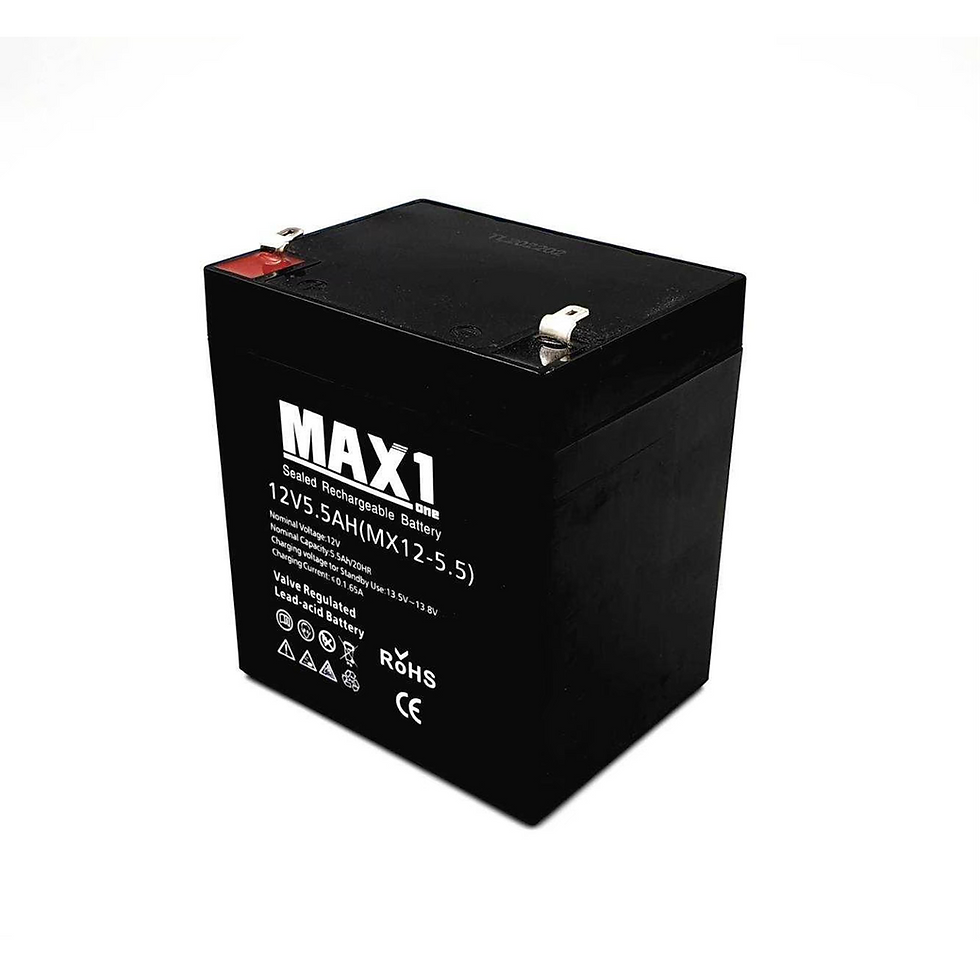 Thumbnail: แบตเตอรี่สำรองไฟUPS MAX1 MX12-5.5 (12V5.5Ah)
