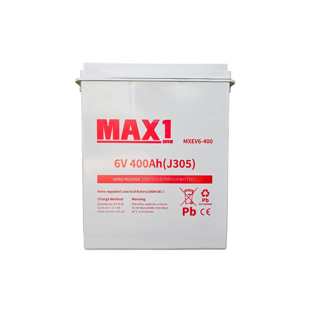 แบตเตอรี่ MAX1 MXEV6-400 (J305) 6V 400Ah Deep Cycle Premium Battery