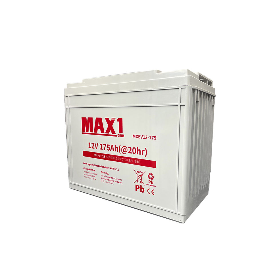 Thumbnail: แบตเตอรี่ MAX1 MXEV12-175 (12V 175Ah) Deep Cycle Premium Battery