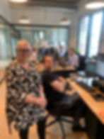 Photo of Fran Handley at clients offices