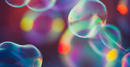 Bubbles with colours shining through