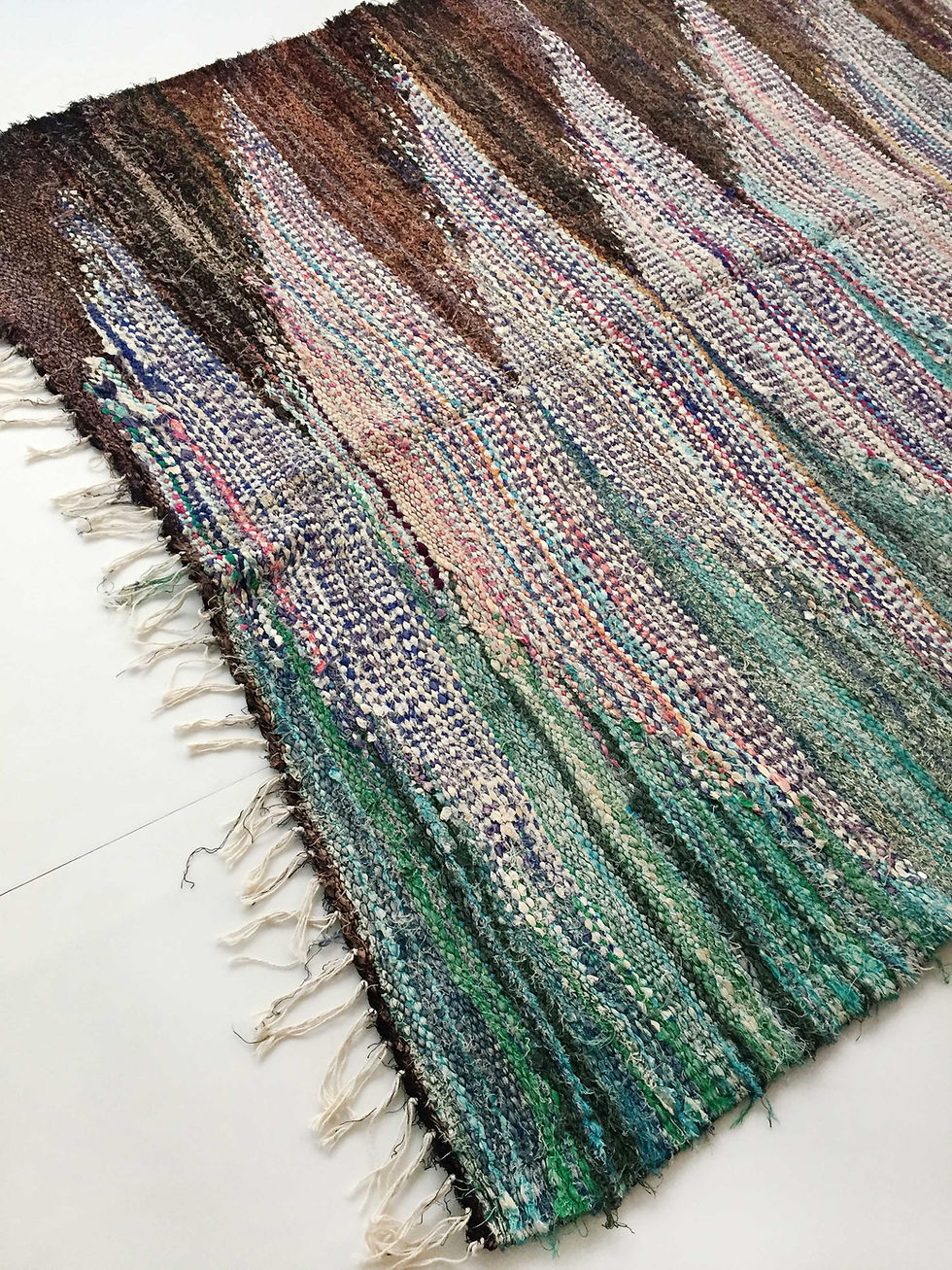 Miniature : Tapis berbère Kilim Boucherouite 2,48x1,52m