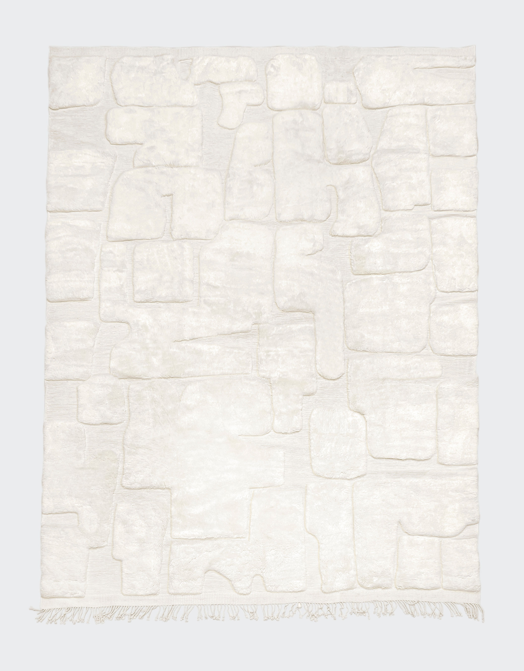 Tapis berbère M'rirt à motifs gravés 3,82x2,82m