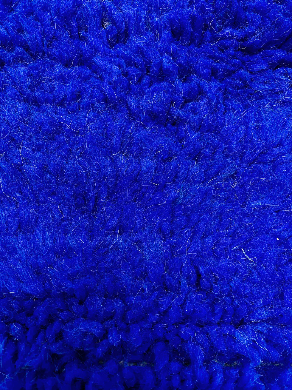 Miniature : Tapis berbère Beni Ouarain uni bleu majorelle 1,58x1,03m