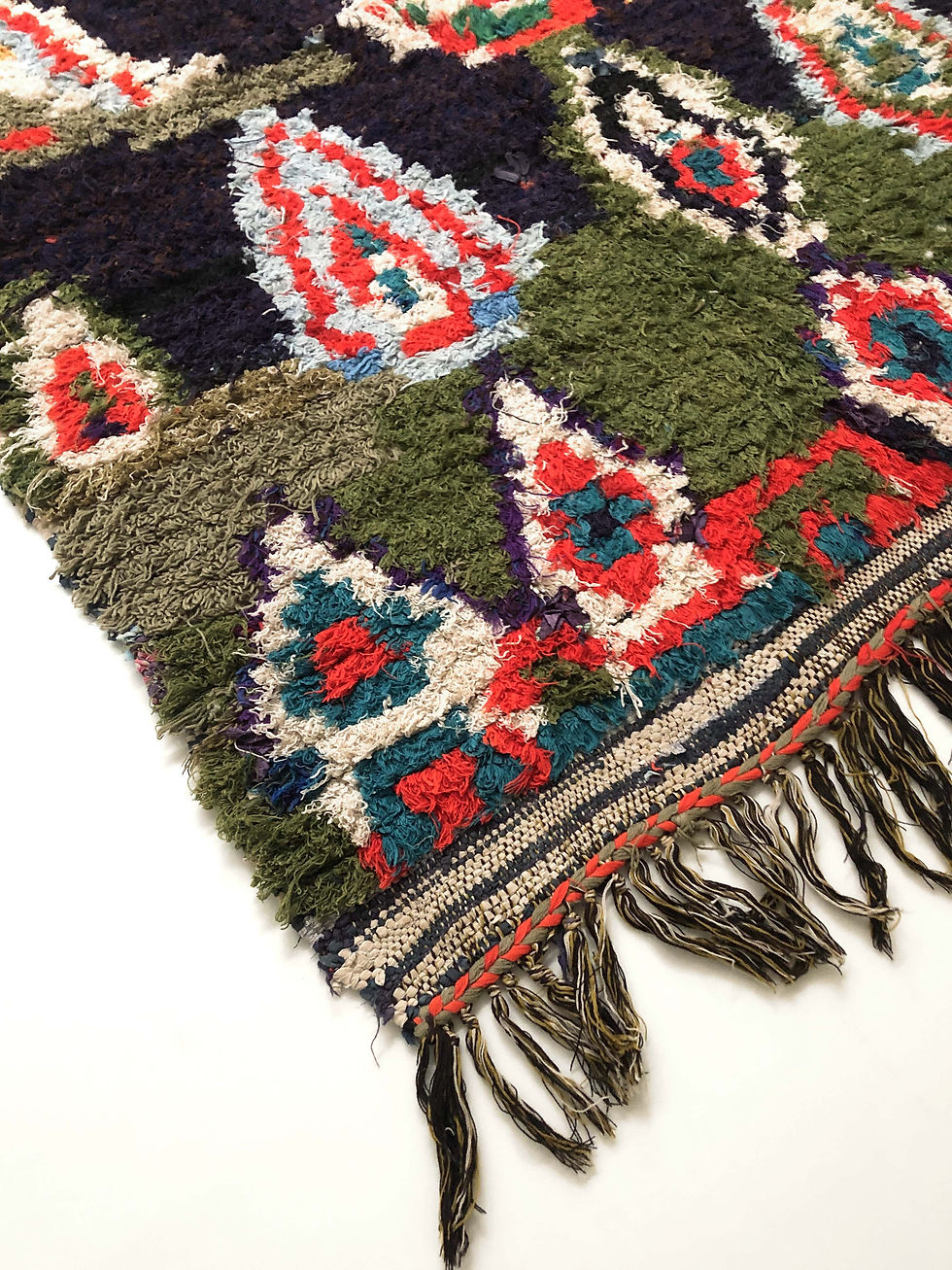 Miniature : Tapis berbère Boucherouite 1,5x1,08m