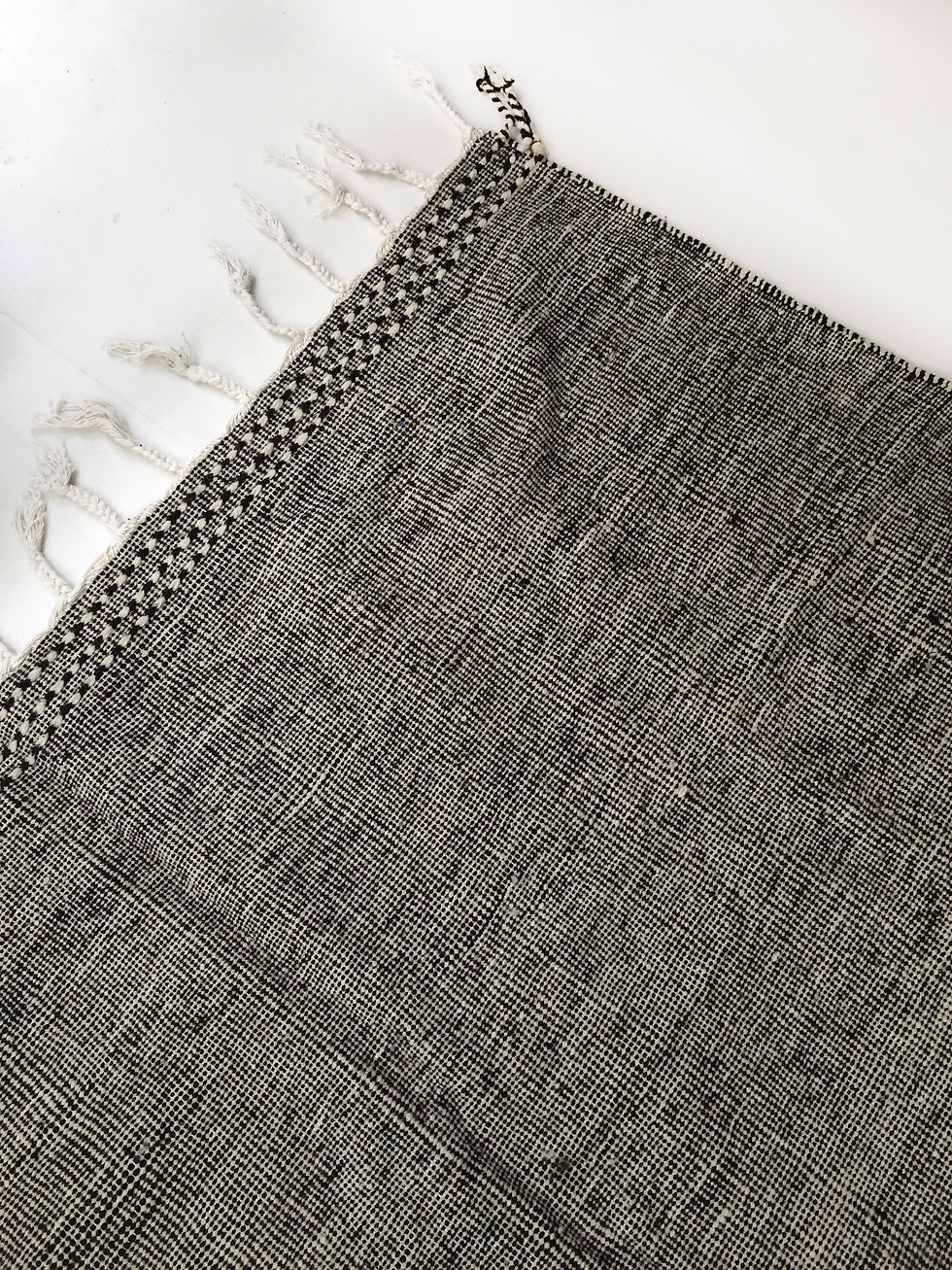 Miniature : Kilim berbère Zanafi noir chiné 3,09x1,96m