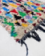 Miniatura: Alfombra bereber Boucherouite 1,80 x 0,93 m