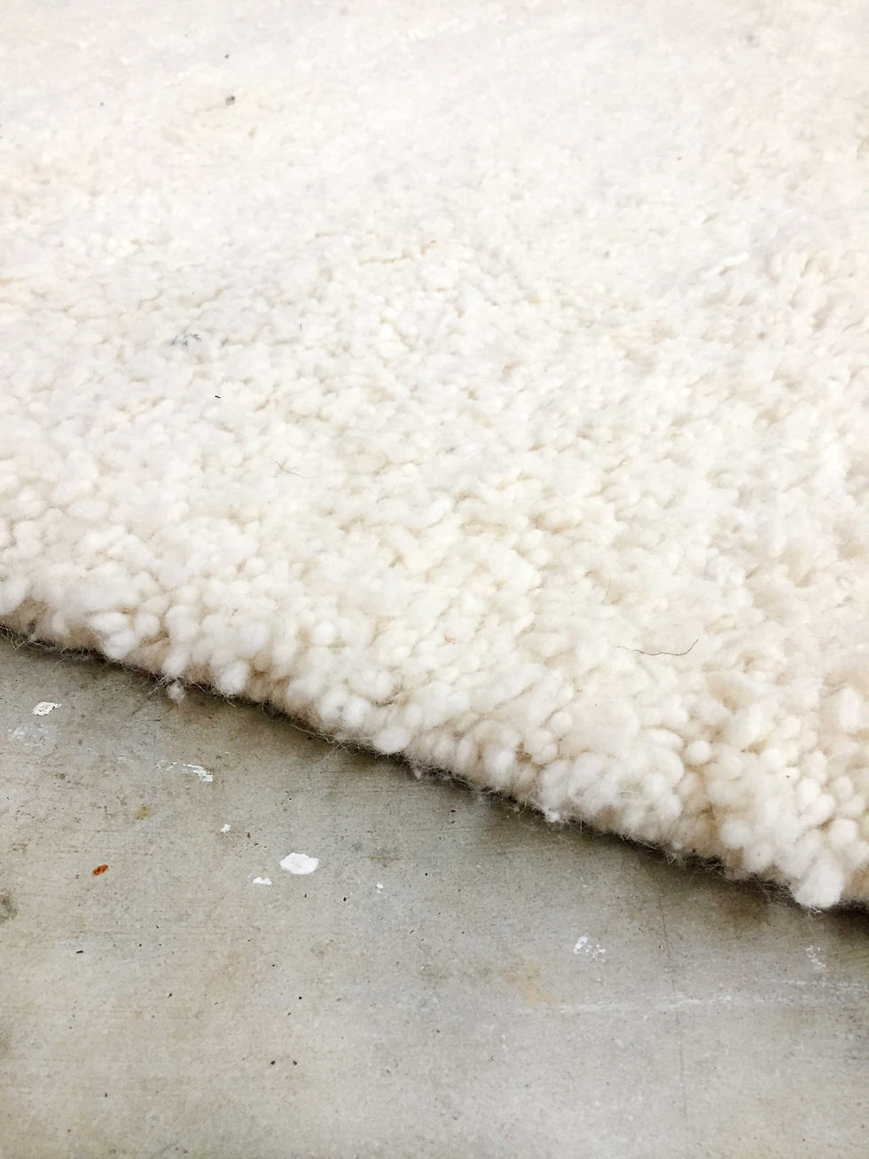 Miniature : Tapis berbère Beni Ouarain écru uni 3,45x2,67m