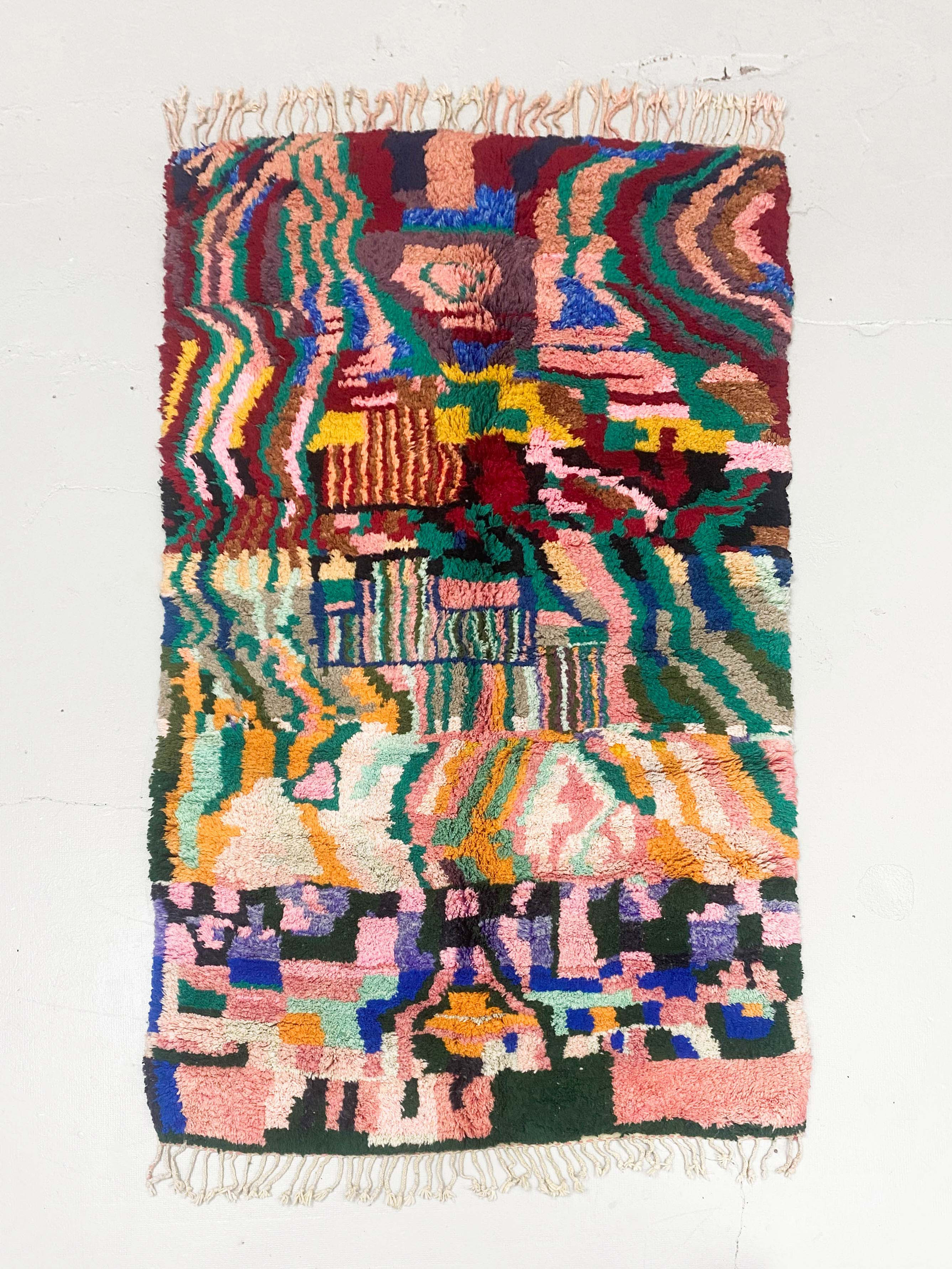 Tapis berbère Boujaad à motifs multicolores 2,79x1,72m