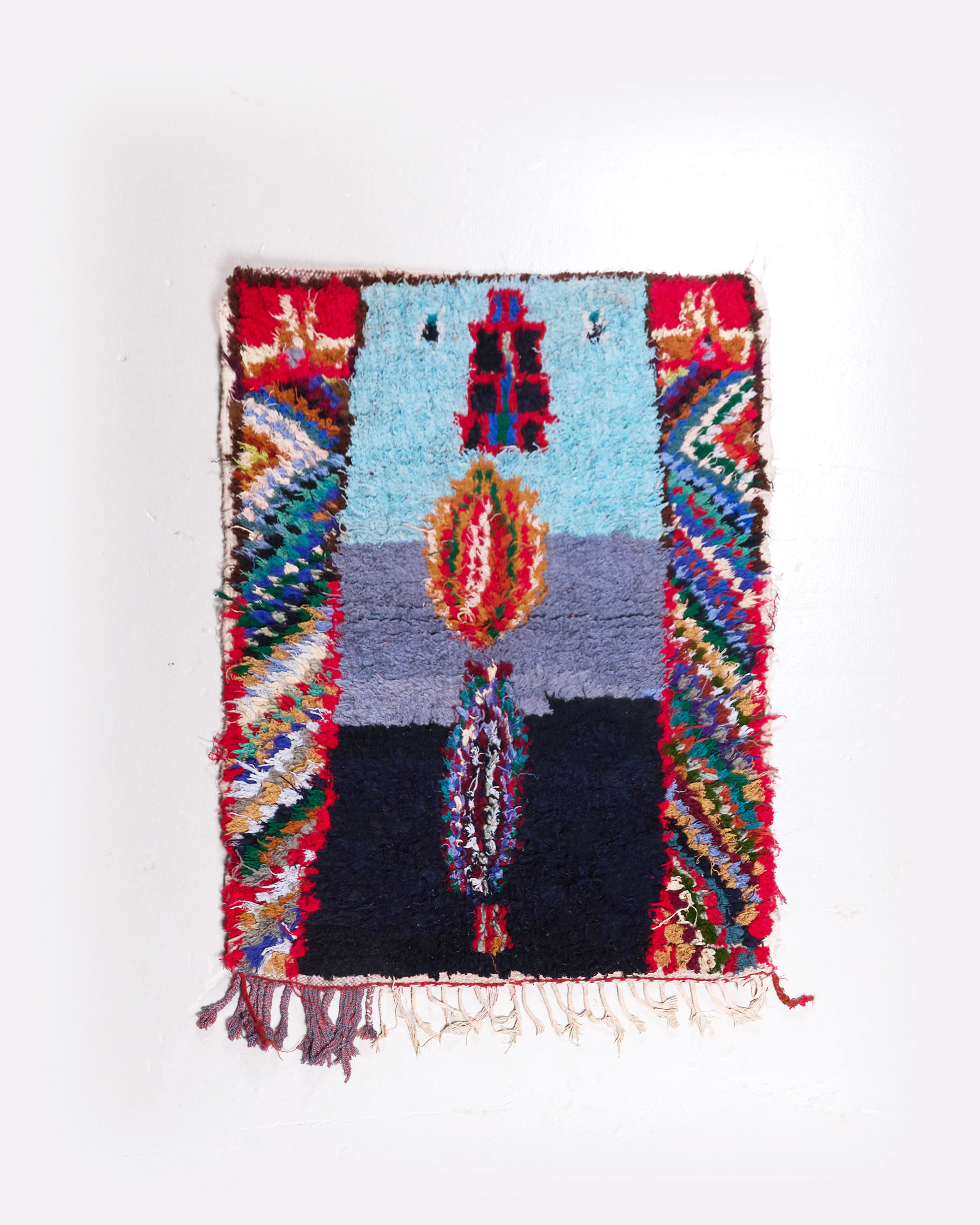 Tapis berbère Boucherouite coloré 1,37x0,92m