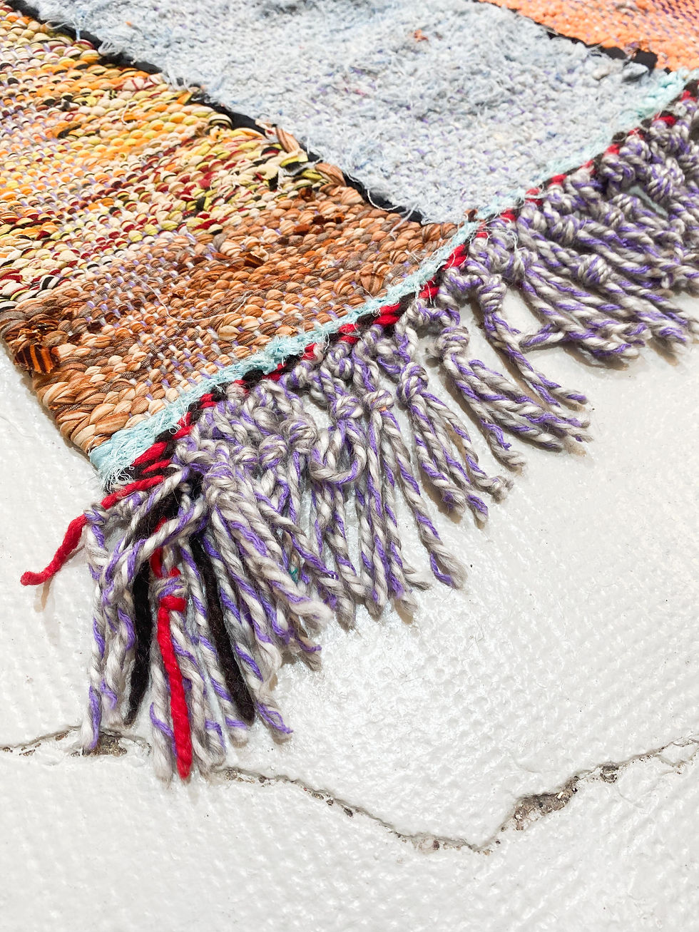 Miniature : Tapis berbère Kilim Boucherouite 2,87x1,52m