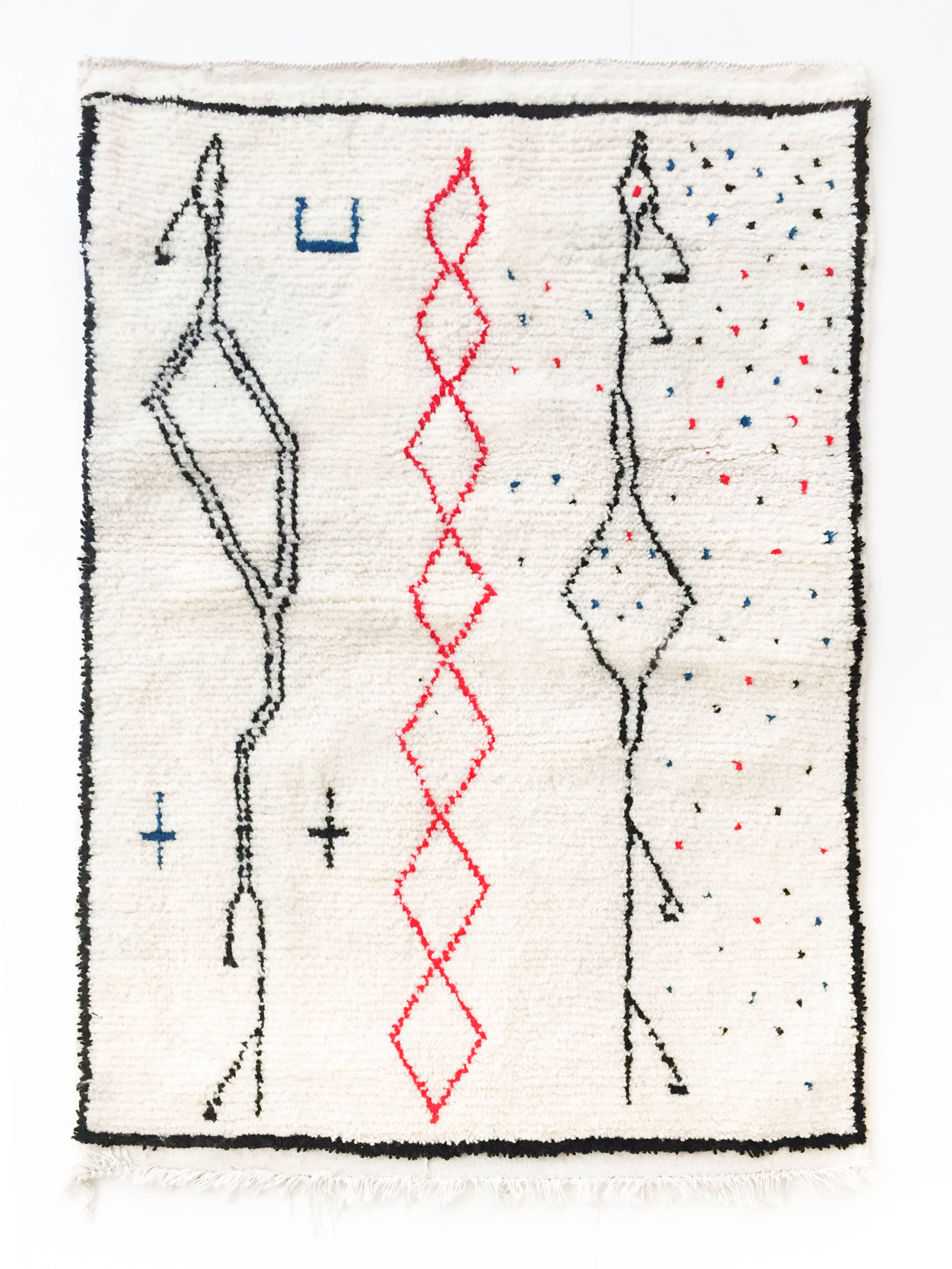 Tapis berbère Azilal à motifs graphiques 1,52x1,08m