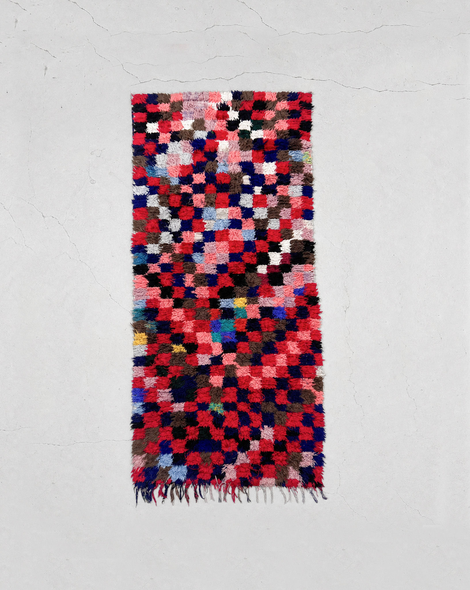 Tapis berbère Boucherouite 1,81x0,73m