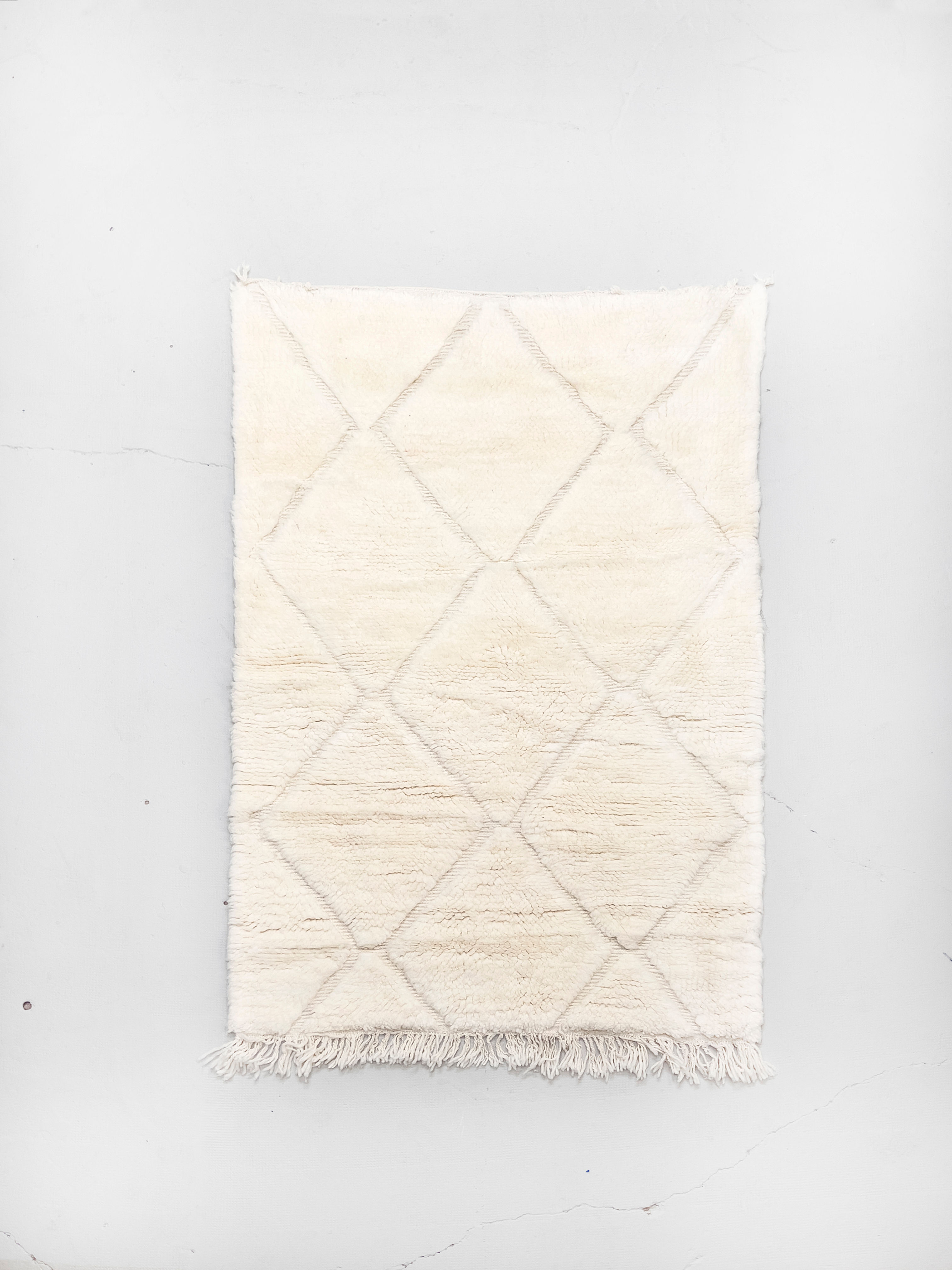 Tapis berbère Beni Ouarain à losanges gravés 1,60x1,07m