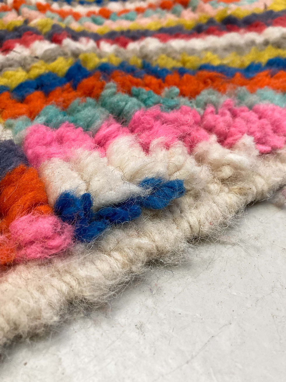 Miniature : Tapis berbère Boujaad couloir à losanges colorés 3,36x0,80m