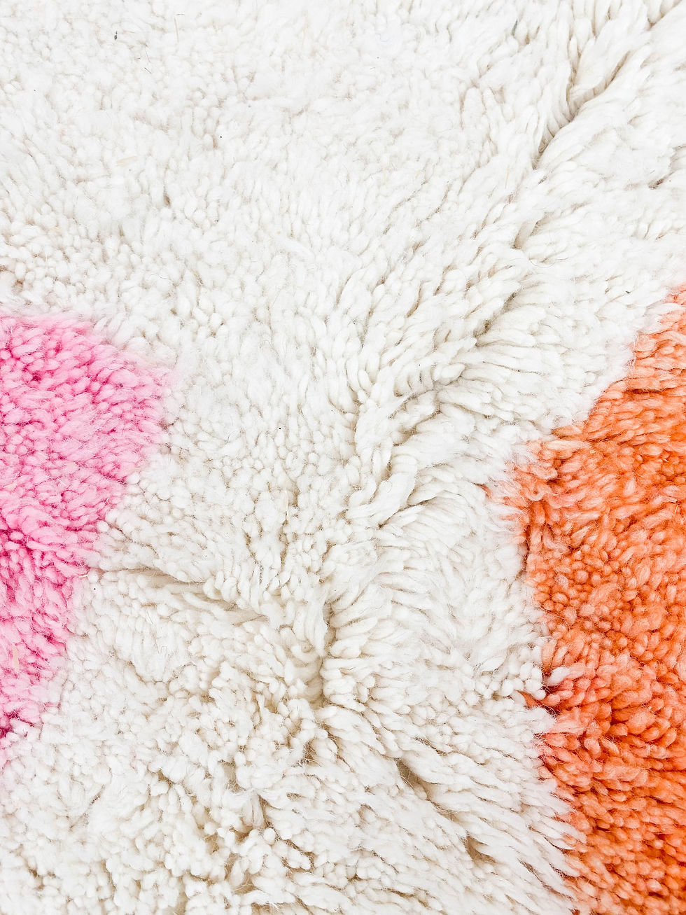 Miniature : Tapis berbère Beni Ouarain écru à motifs colorés 2,40x1,60m