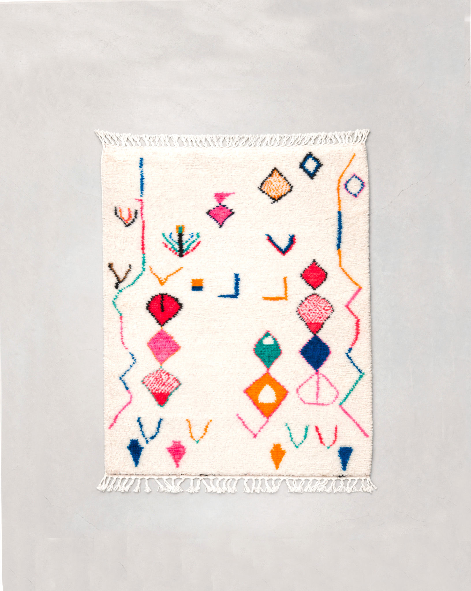 Tapis berbère Azilal à motifs colorés1,69x1,05m