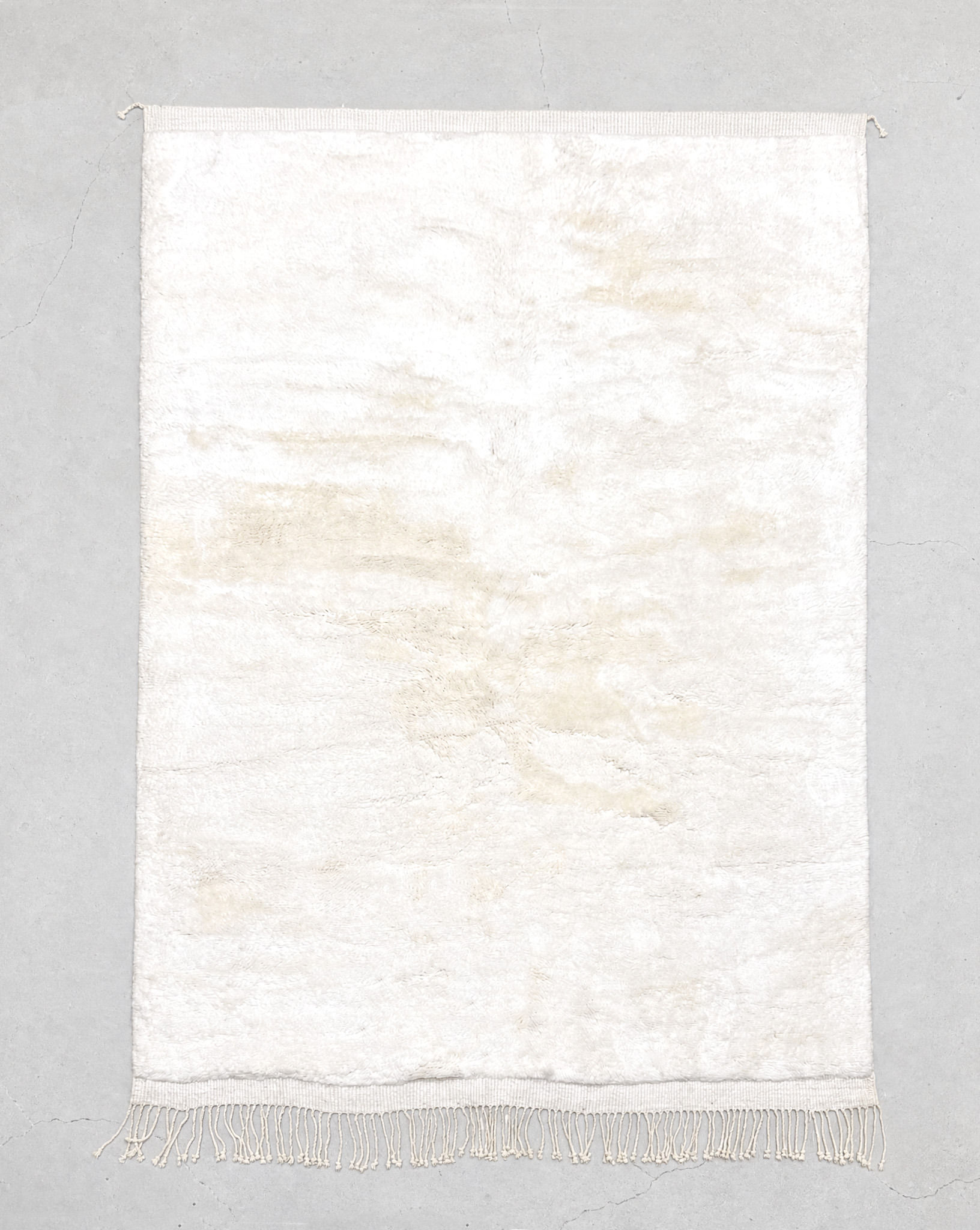 M'rirt Berberteppich, einfarbig ecru, 3,10 x 2,07 m
