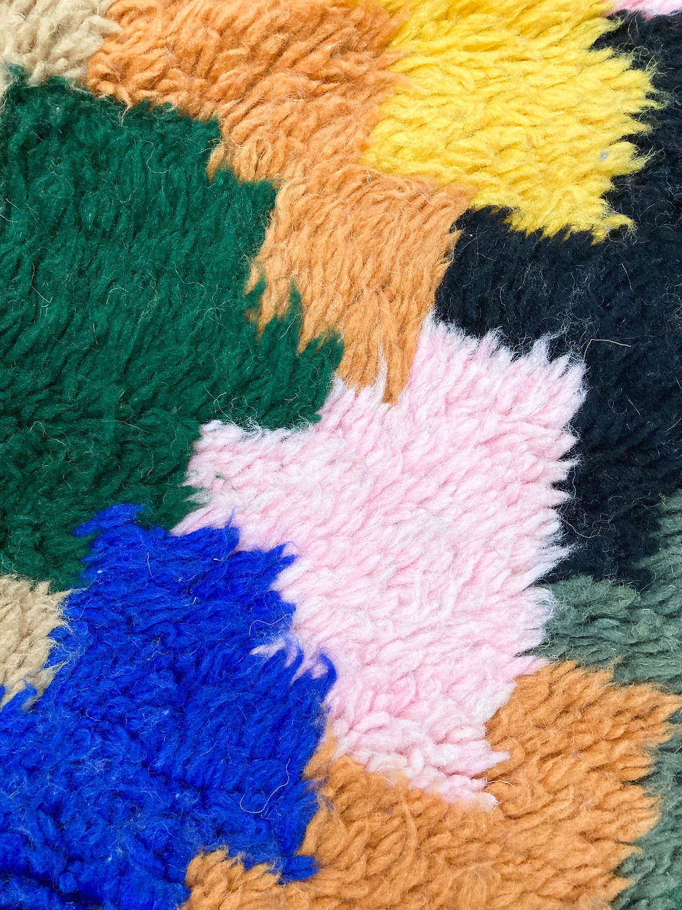 Miniature : Tapis berbère Boujaad à motifs multicolores 2,68x1,53m