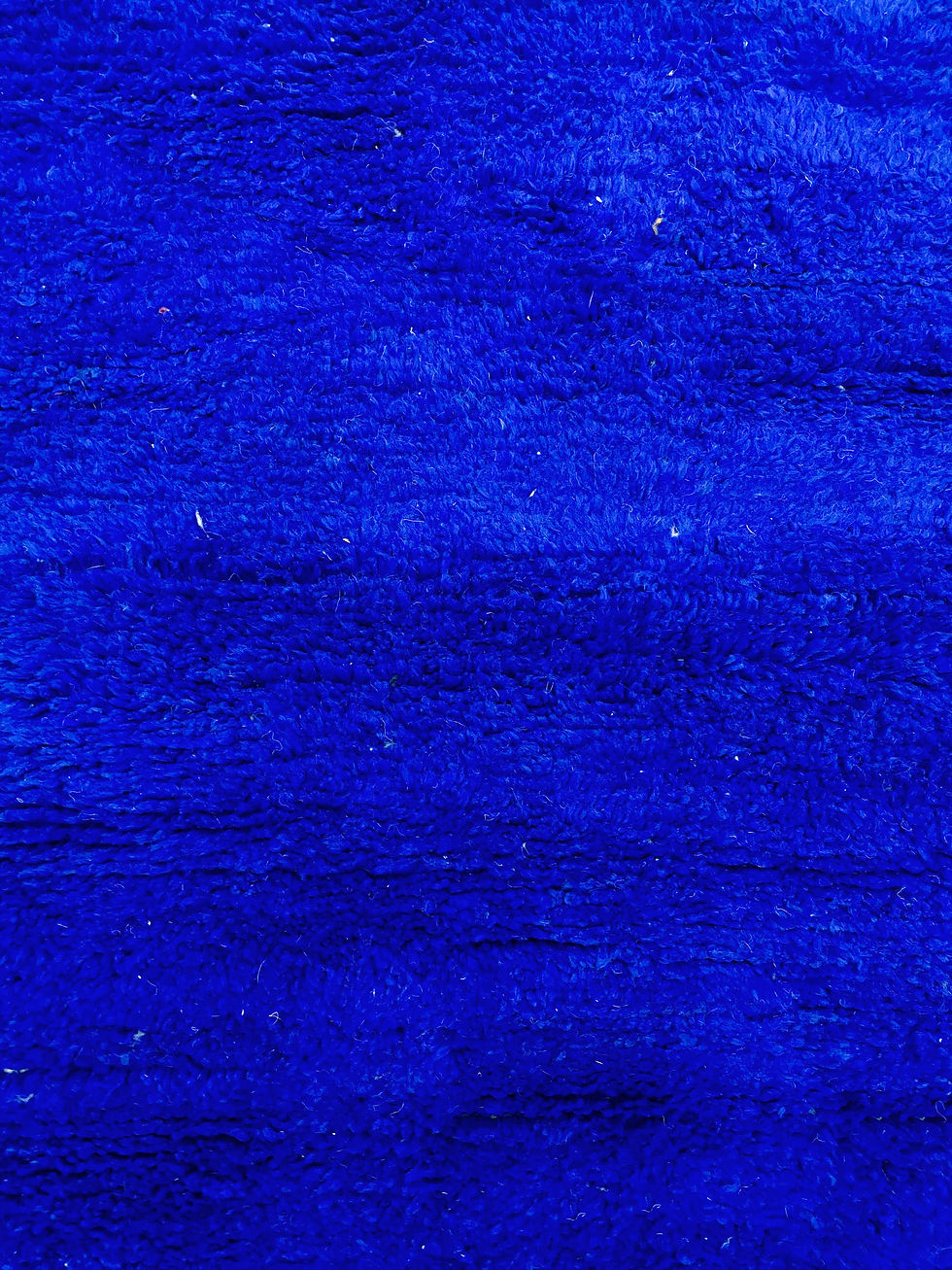 Miniature : Tapis berbère Beni Ouarain uni bleu majorelle 1,58x1,03m