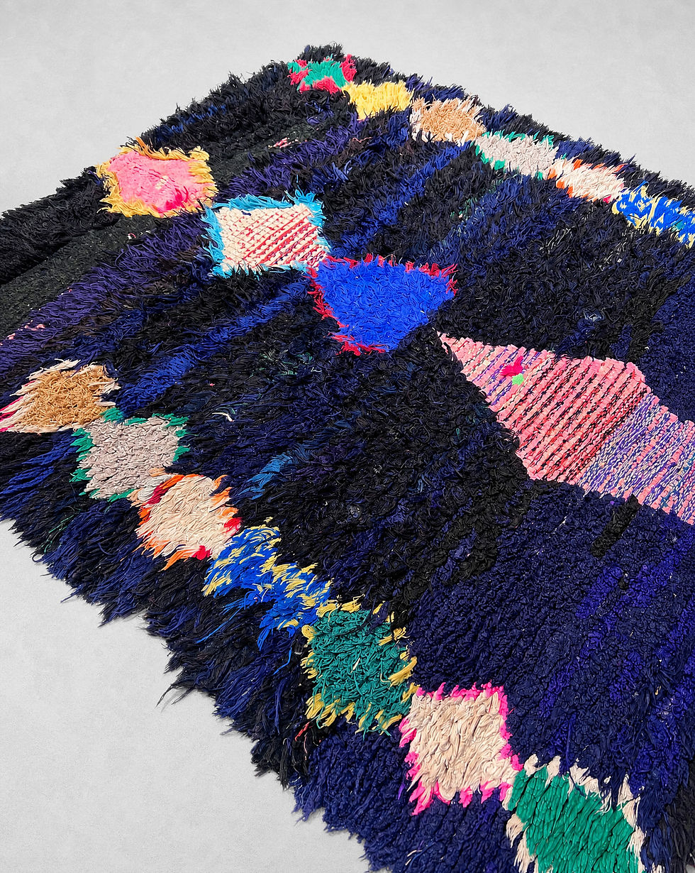 Miniature : Tapis berbère Boucherouite 1,76x0,90m
