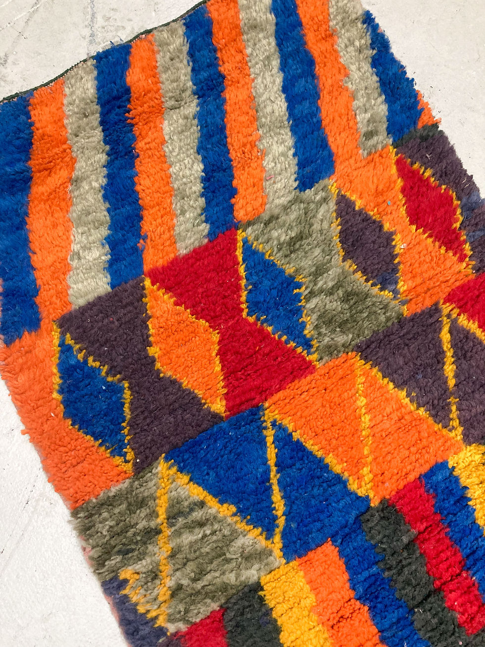 Miniature : Tapis berbère Boujaad couloir à motifs colorés 2,88x0,84m