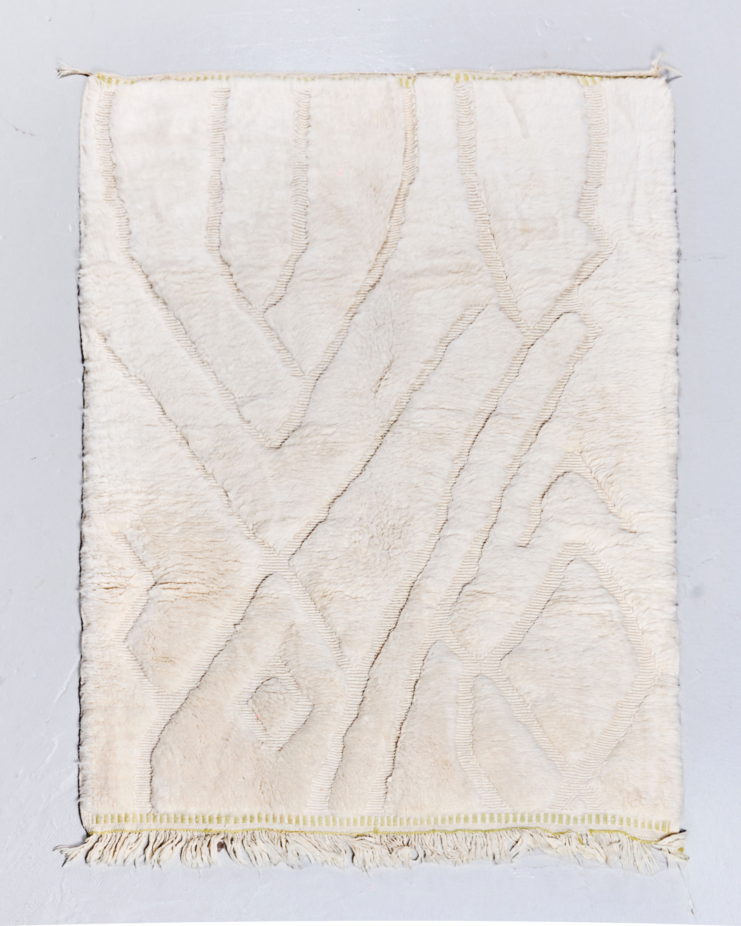 Tapis berbère Beni Ouarain écru 2,56x1,67m