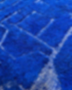 Miniatur: Beni Ouarain-Teppich, Majorelle-Blau, 1,57 x 1,07 m