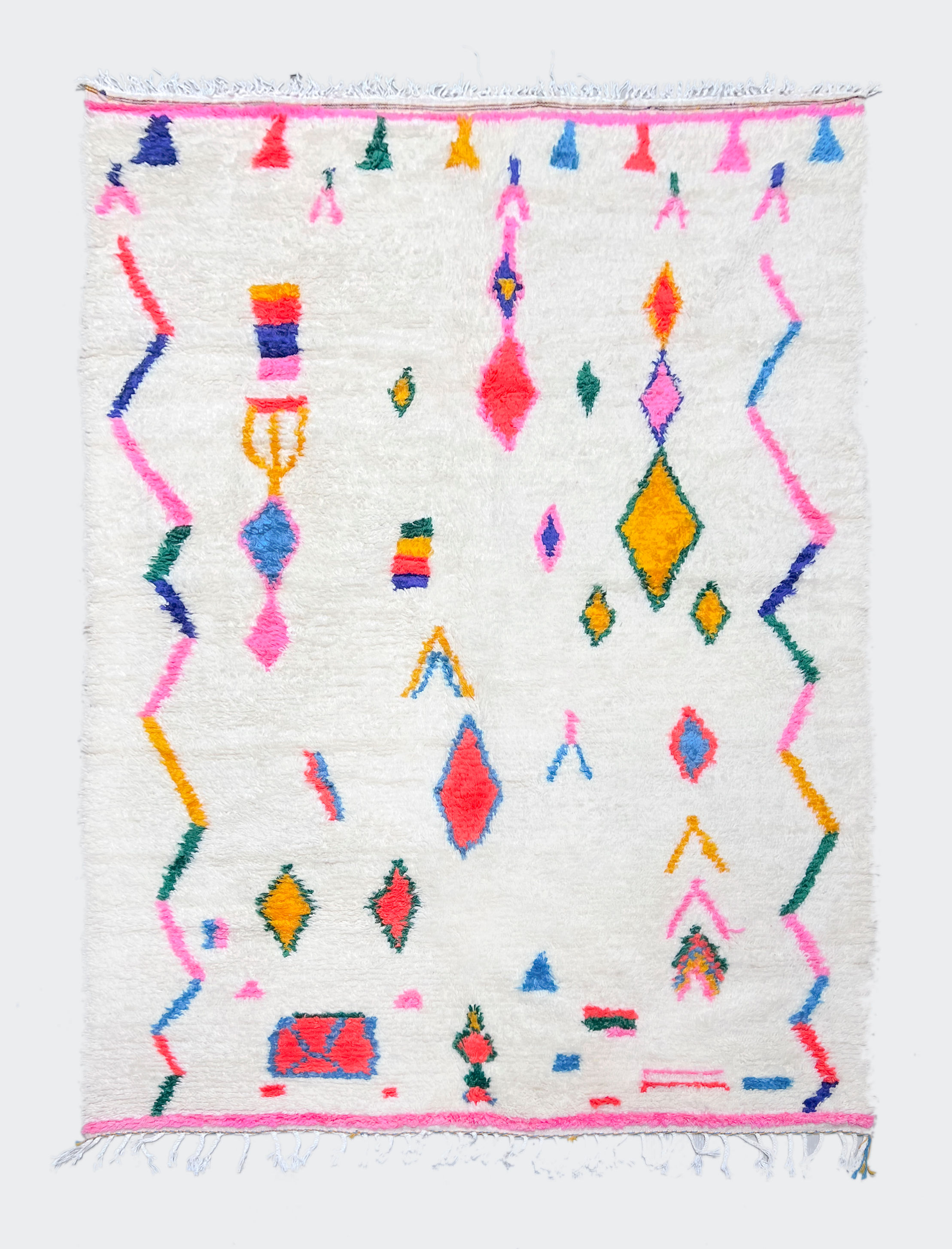 Tapis berbère Azilal à motifs colorés 2,82x1,92m