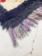 Miniatura: Alfombra bereber Boucherouite vintage con coloridos estampados, 2,13 x 0,93 m