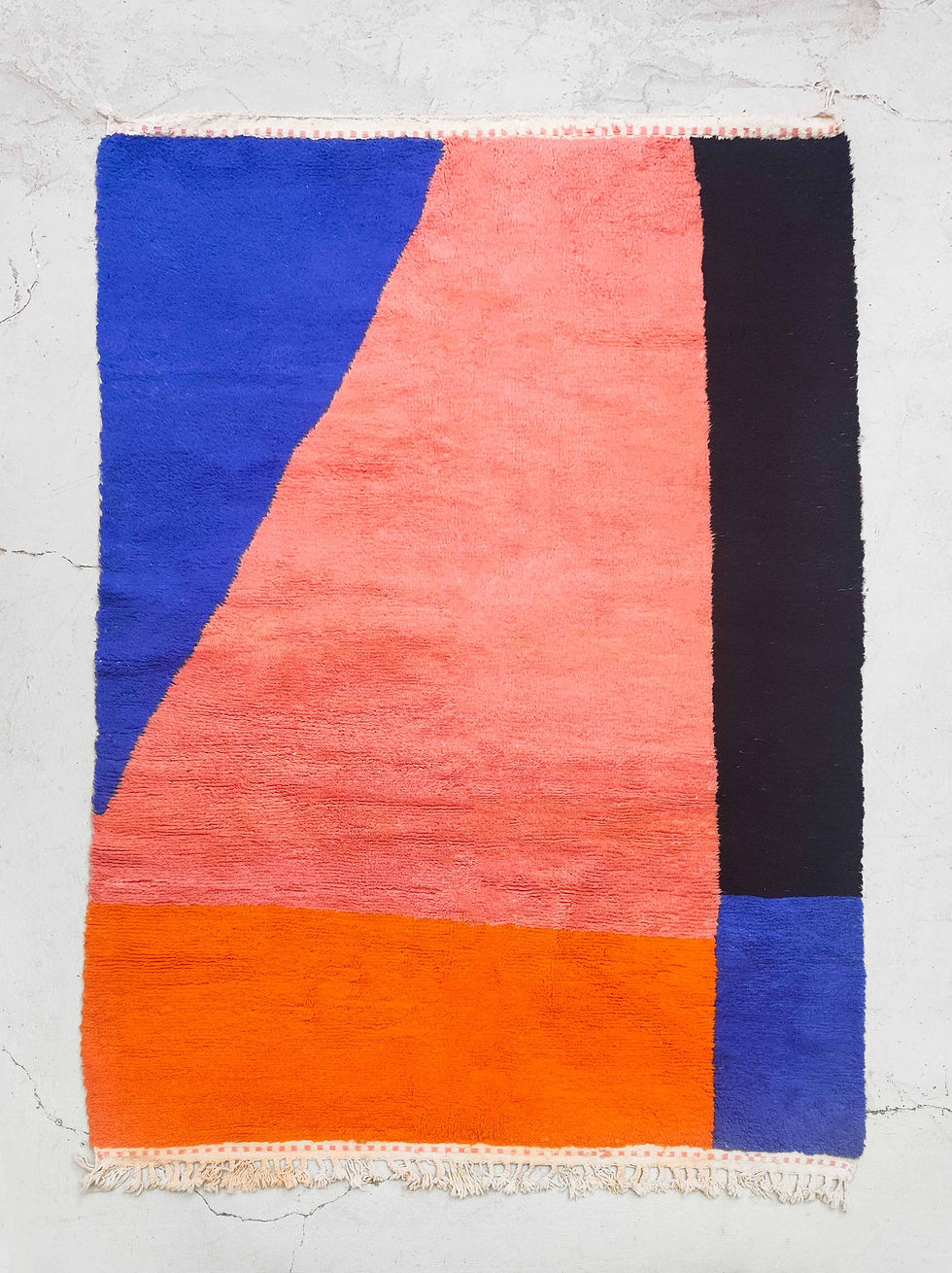 Miniature : Tapis berbère Boujaad à aplats colorés 2,94x2,12m