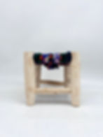 Miniature : Mini tabouret bois Boucherouite