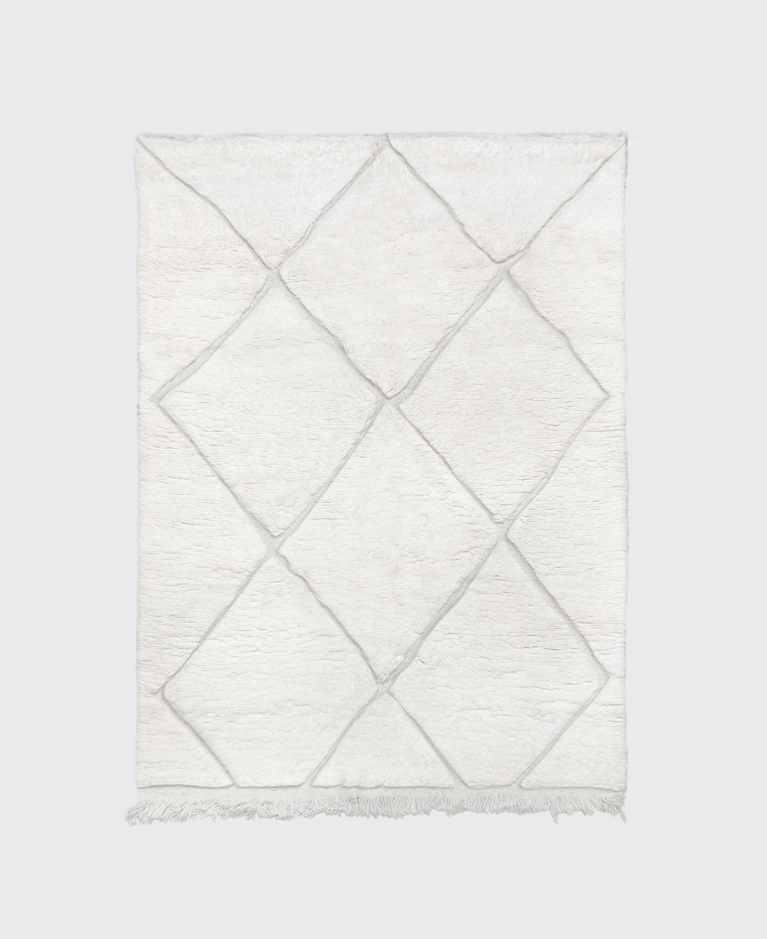 Tapis berbère Beni Ouarain à losanges gravés 2,27x1,40m