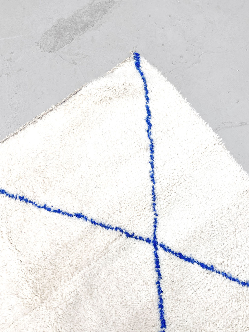 Miniature : Tapis berbère Beni Ouarain à losanges bleu majorelle 2,40x1,58m