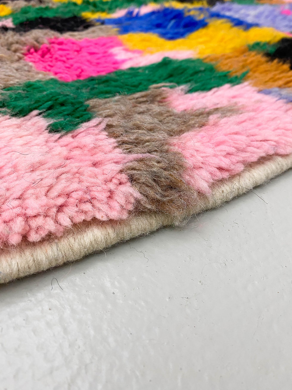 Miniature : Tapis berbère Boujaad à motifs multicolores 2,57x1,50m