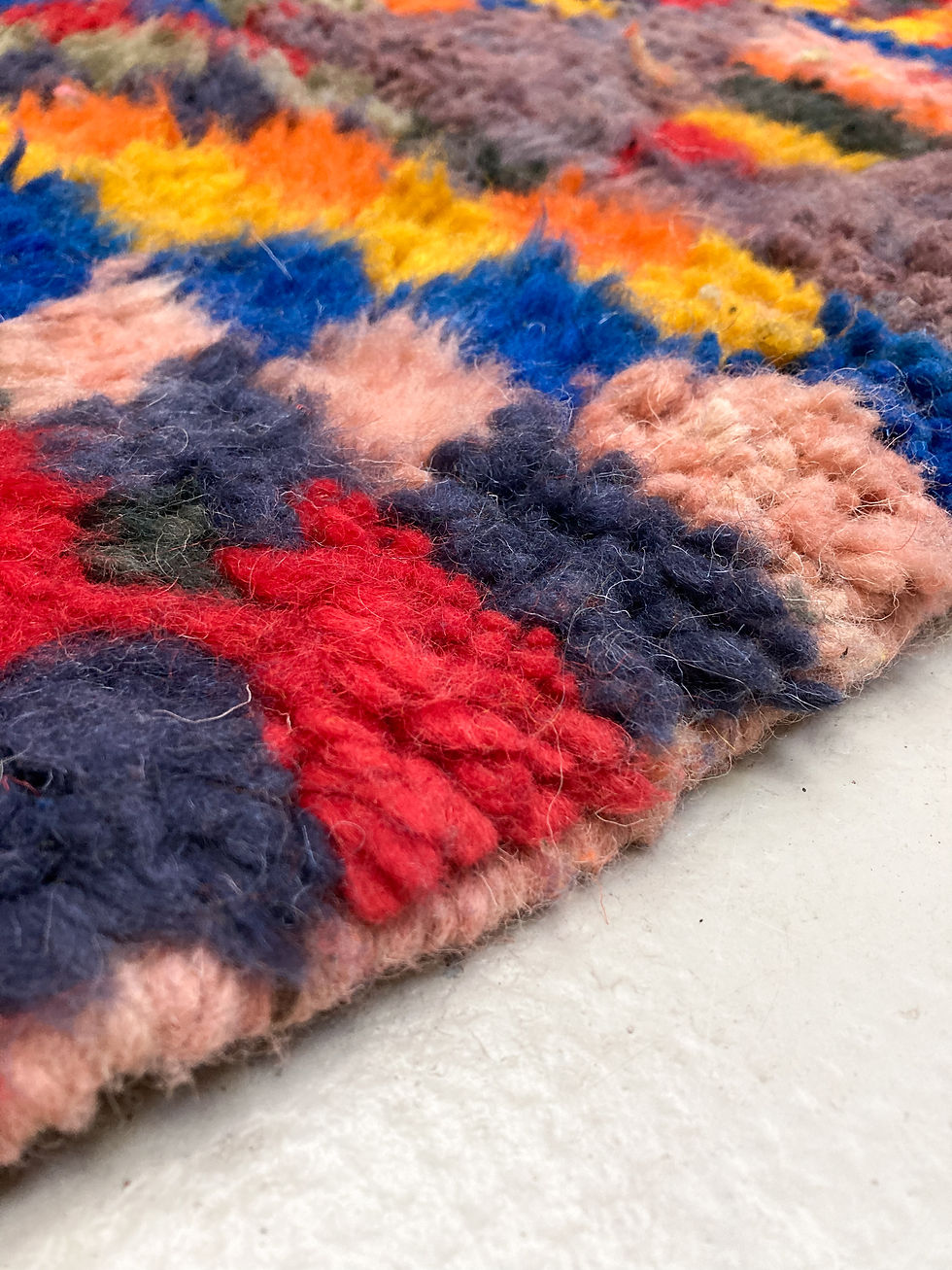 Miniature : Tapis berbère Boujaad couloir à motifs colorés 2,88x0,84m