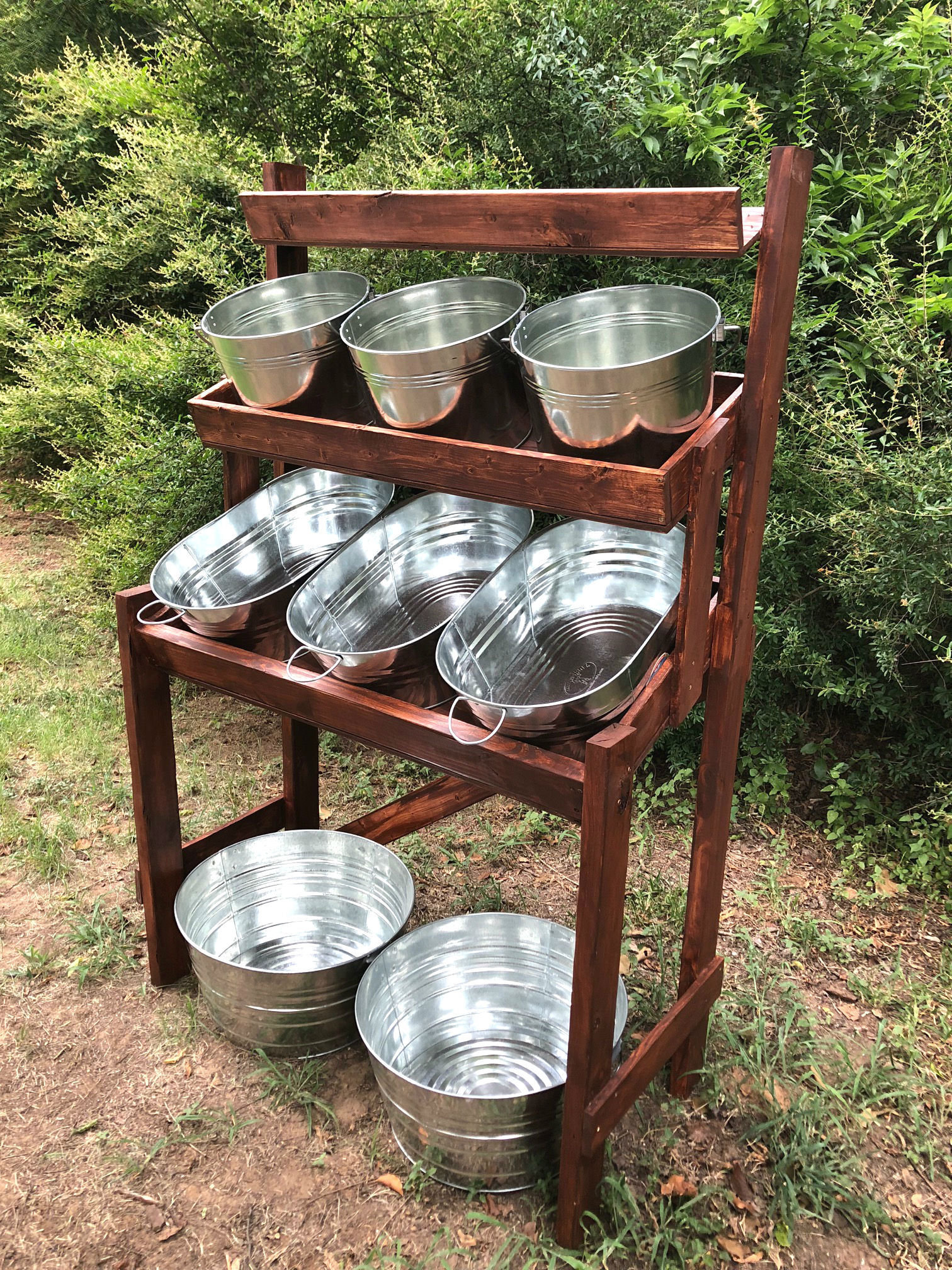 Galvanized Tin Beverage Stand Ft Worth Edford Farmhouse