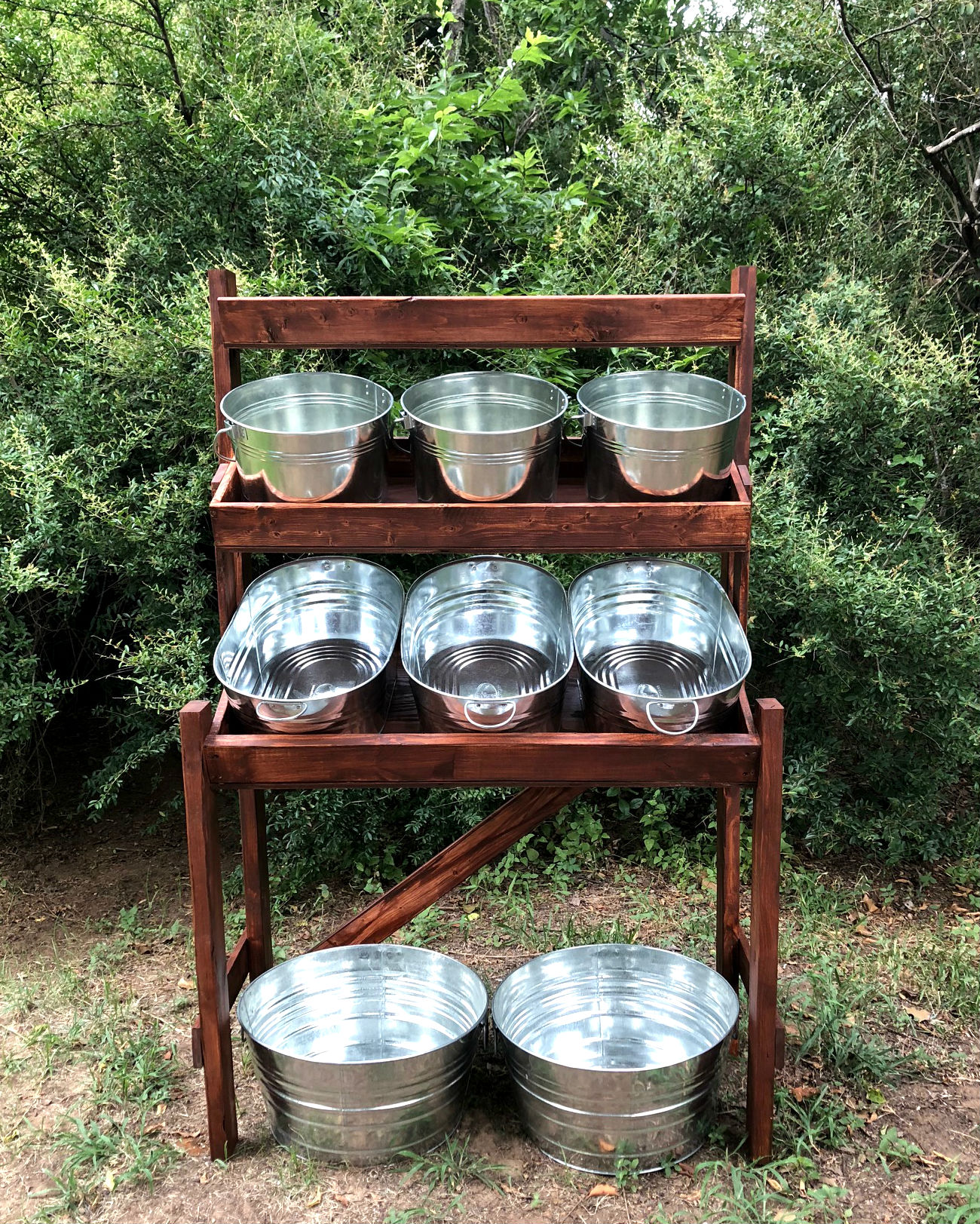 Galvanized Tin Beverage Stand Ft Worth Edford Farmhouse