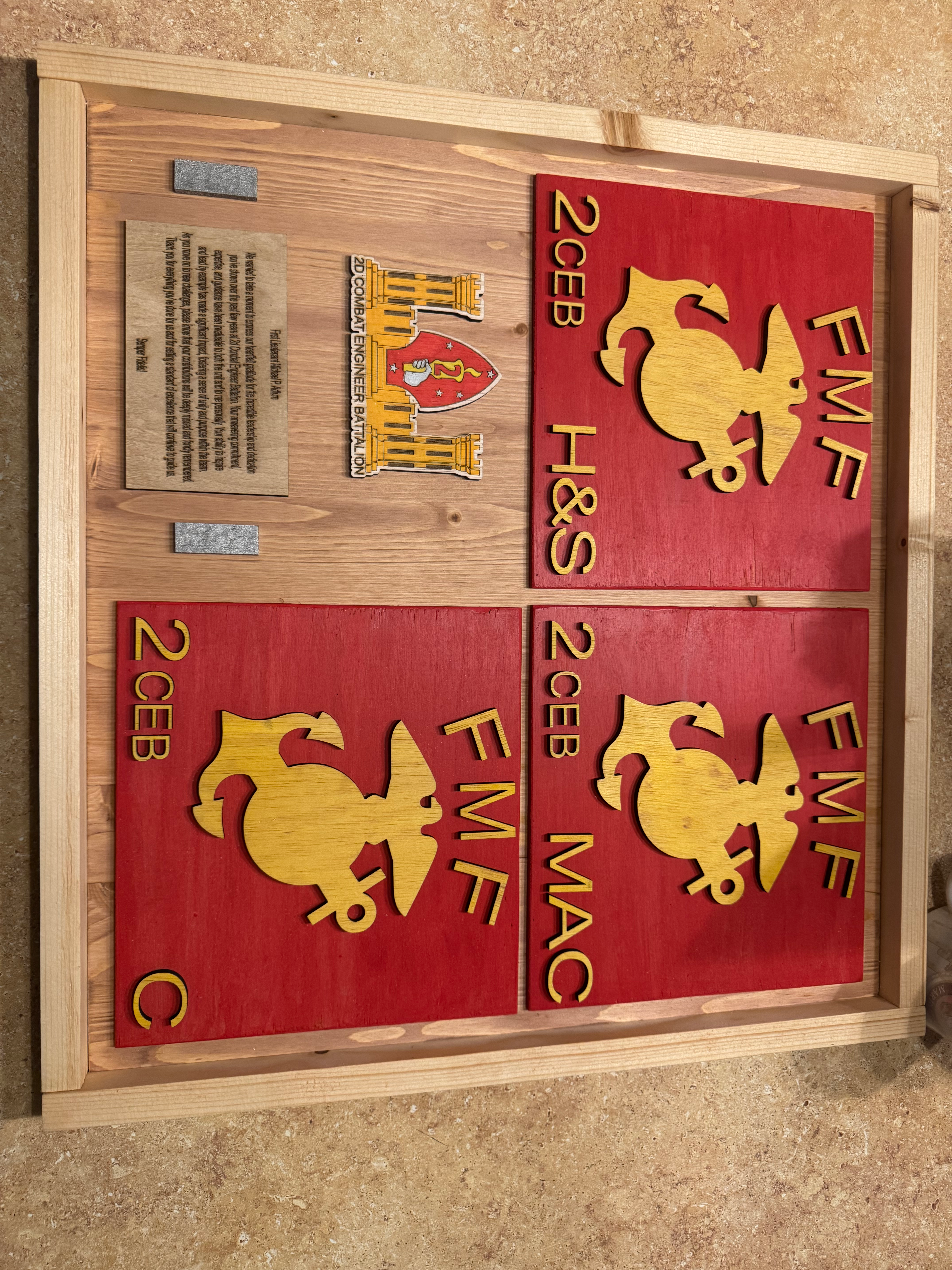 Wooden Guidon Plaque