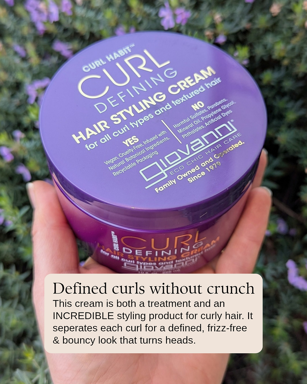A pot of low-tox curl defining cream that nourishes as well as it styles by GIOVANNI Cosmetics